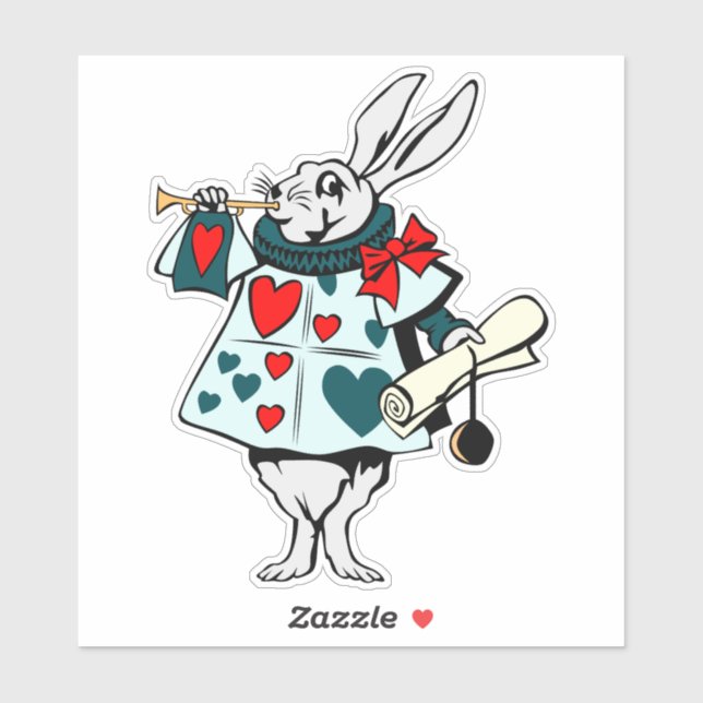 Sticker de lapin blanc 4 (Feuille)