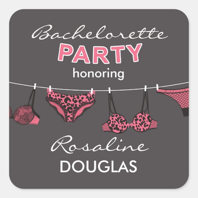Sticker de lingerie de la partie de bachelorette (Devant)