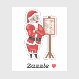 Sticker de liste père Noël Naughty et Nice