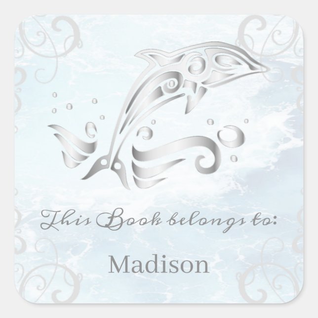 Sticker de livre Dolphin gris (Devant)
