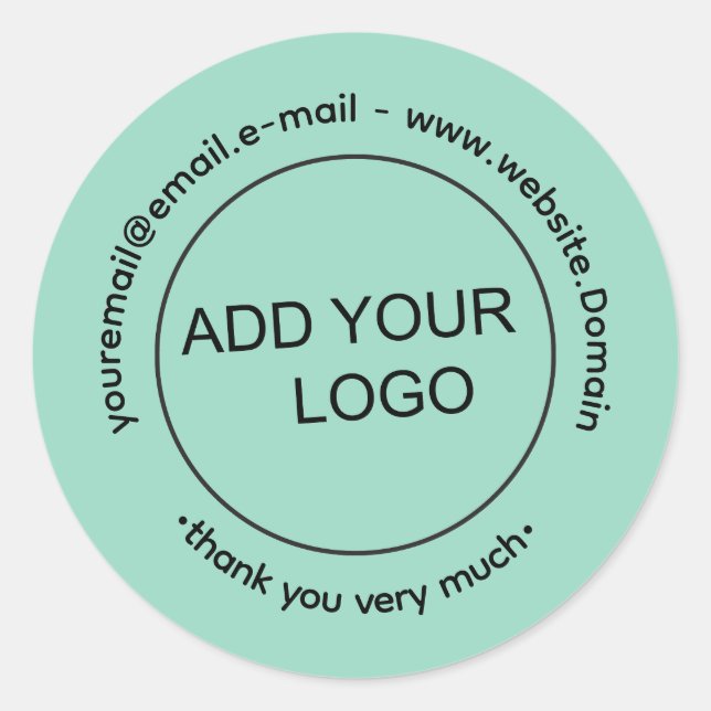 Sticker de logo personnalisé Turquoise souple (Devant)