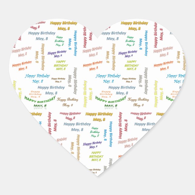 Sticker de mai 8 Anniversaire (Devant)