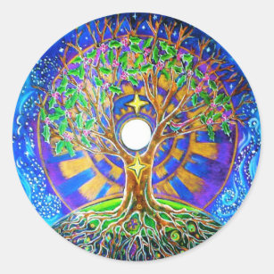 Sticker de Mandala pour la Pleine lune de solstice