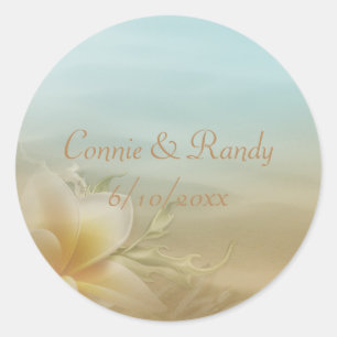 Sticker de mariage de plage