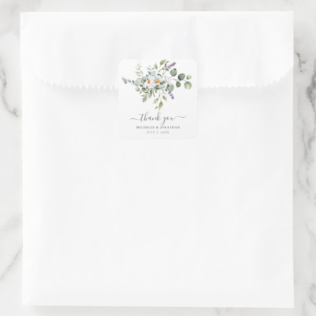 Sticker de mariage favori pour marguerite blanche (Sac)