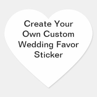 Sticker de mariage personnalisé en forme de coeur