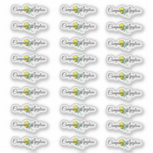 Sticker de marque citron pour logo d'emballage lai
