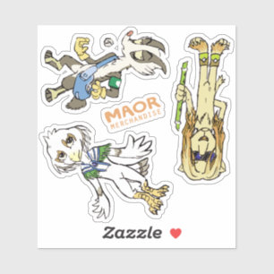 Sticker de mât de chibi 4 x 4 pouces MAOR #3