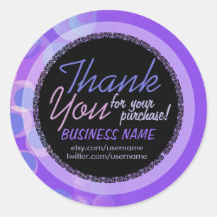 Sticker de Merci d'affaires Lilac Bubbles