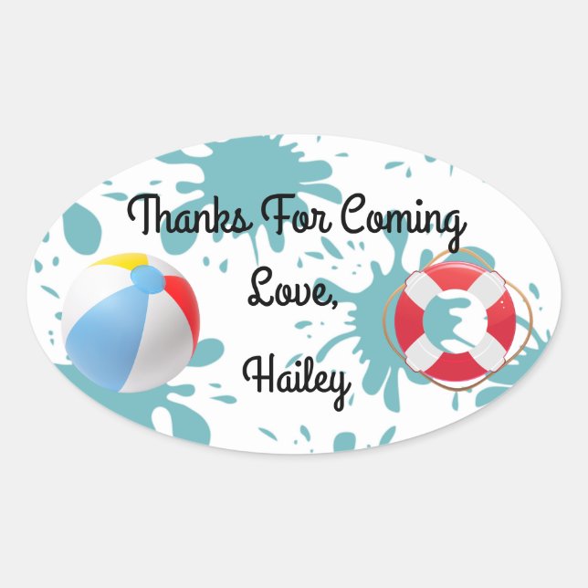 Sticker de Merci de la partie de la piscine à écla (Devant)