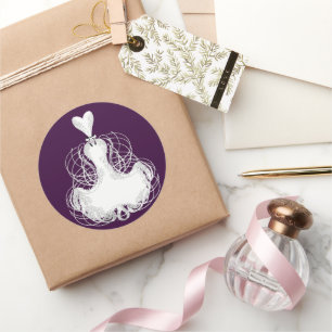 Sticker de mode Diva robe blanche