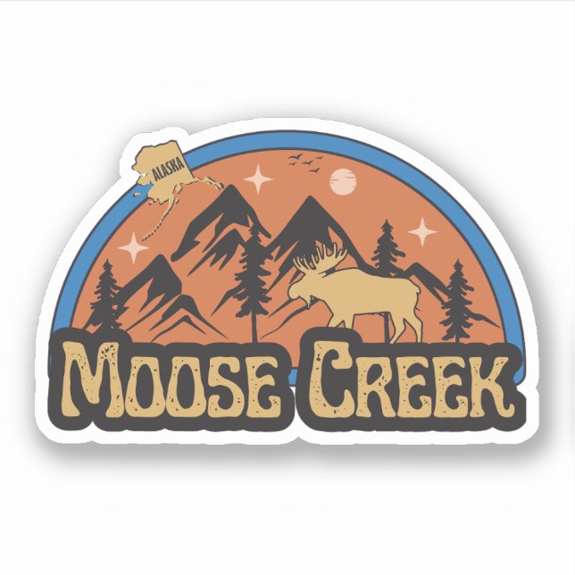 Sticker de Moose Creek, Alaska (Devant)