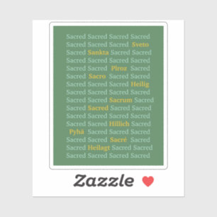 Sticker de mots sacrés