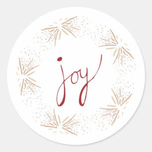 sticker de Noël de joie rouge avec des éléments do