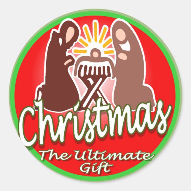 Sticker de Noël de la Sainte Famille (Devant)