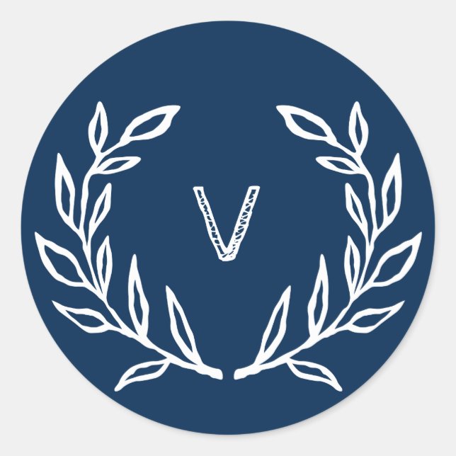 Sticker de Noël de Noël en Marine (Devant)