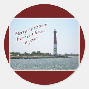 Sticker de Noël du phare Barnegat