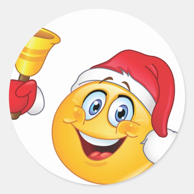 Sticker de Noël Emoji Bell 1 1/2 pouce (Devant)