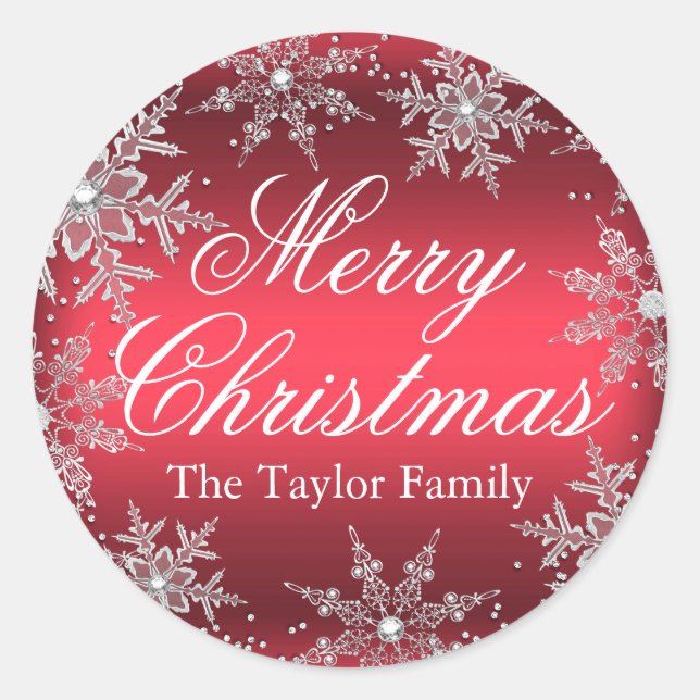 Sticker de Noël en cristal rouge (Devant)