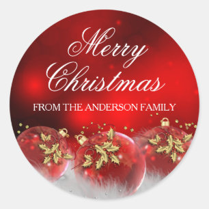 Sticker de Noël Holly & Gold