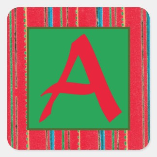STICKER DE NOËL INITIAL PERSONNALISABLE