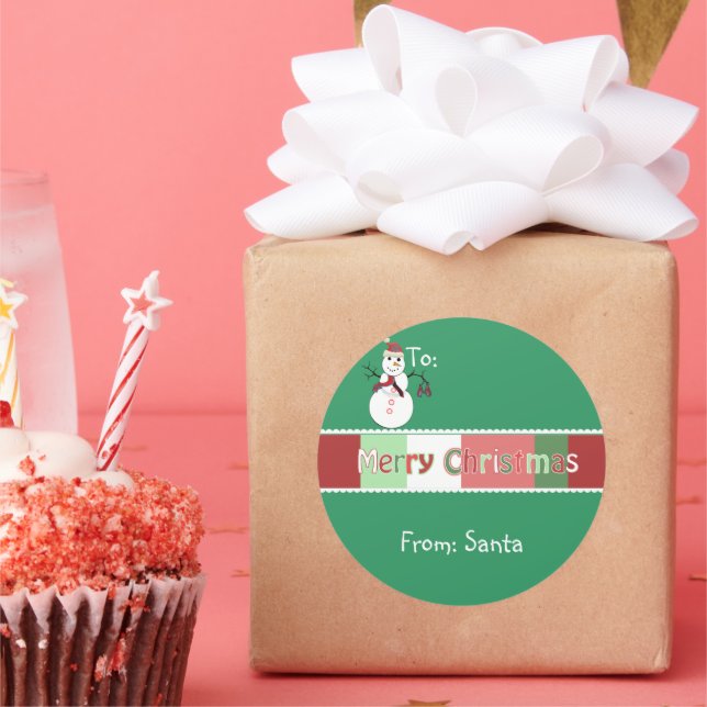 Sticker De Noël Montré Vert Mais Vous Choisissez L (Fête)