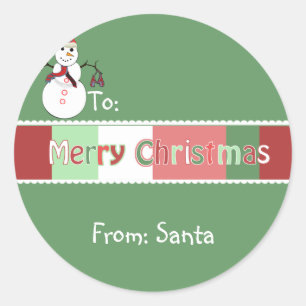 Sticker De Noël Montré Vert Mais Vous Choisissez L