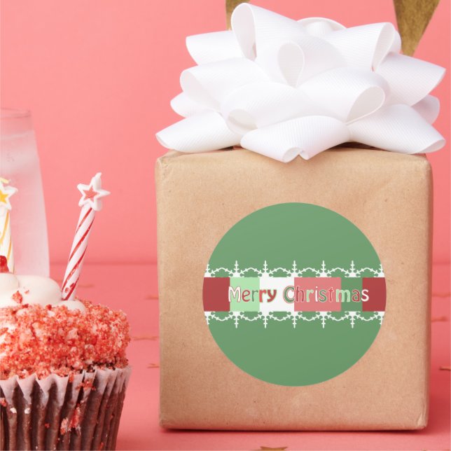 Sticker de Noël montré VERT mais vous choisissez l (Fête)