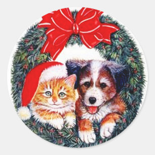 Sticker de Noël pour chat et chien