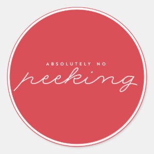 Sticker de Noël Red No Peeking