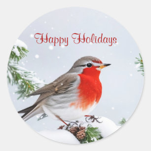 Sticker de Noël Red Robin