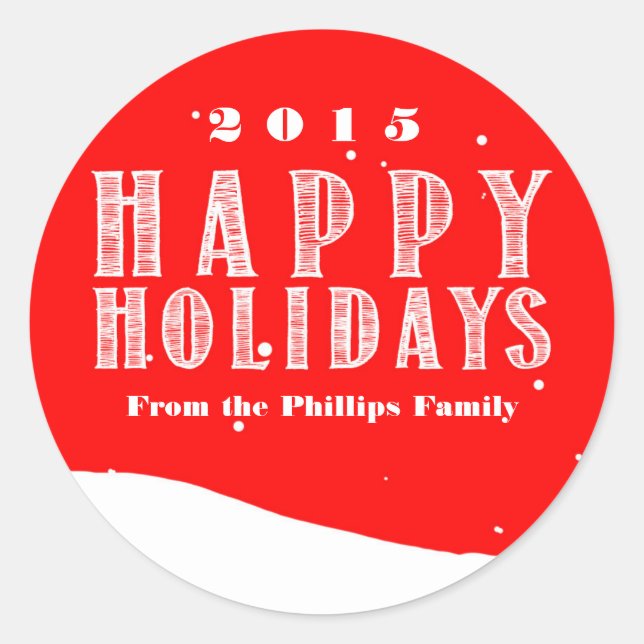 Sticker de Noël Red Snowy (Devant)