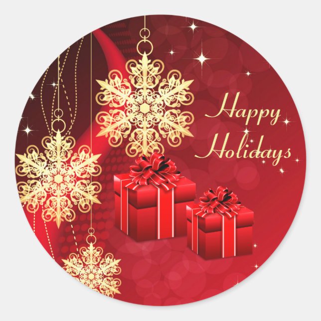 Sticker de Noël rouge (Devant)