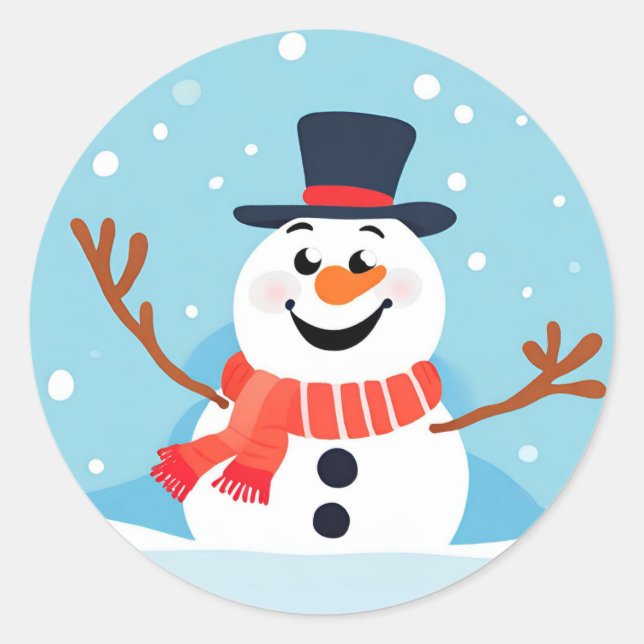 Sticker de Noël Snowman (Devant)