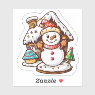 Sticker de Noël : Snowman & Gingerbread