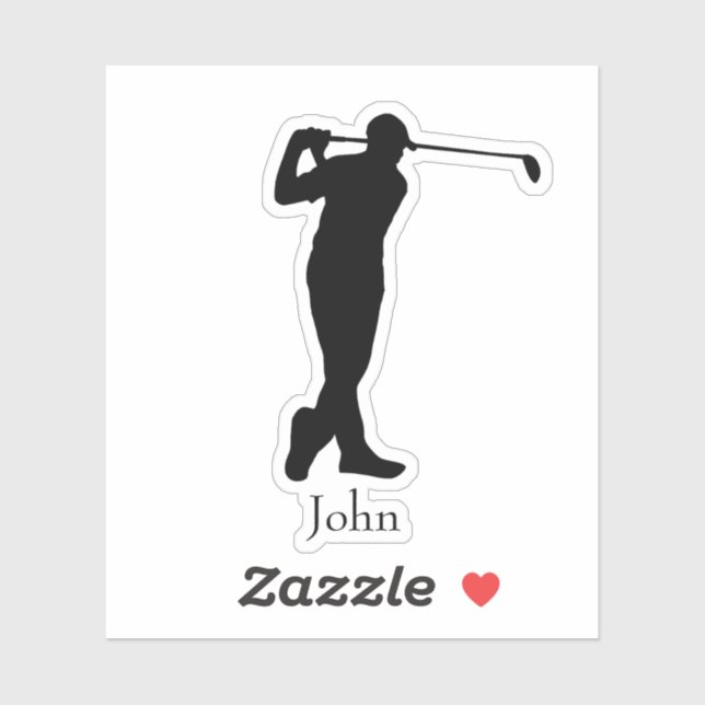 Sticker de nom de golfer (Feuille)