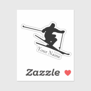 Sticker de nom de ski