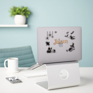 Sticker de nom d'Halloween mignon - Éffrayant pers