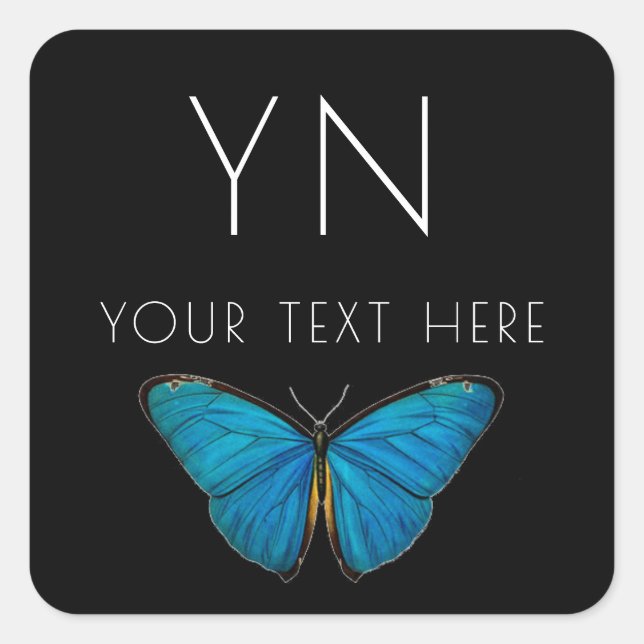 STICKER DE NOM PERSONNALISÉ EN BLEUS (Devant)