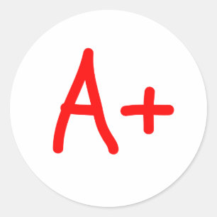 Sticker de notation papier A+