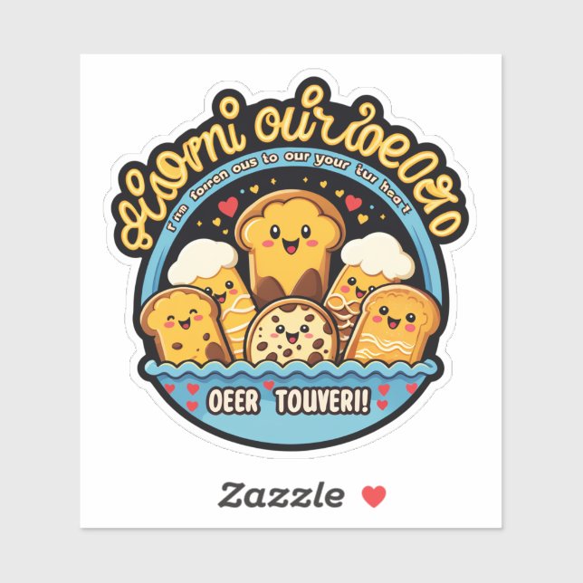 Sticker De Notre Four à Votre Cœur (Feuille)