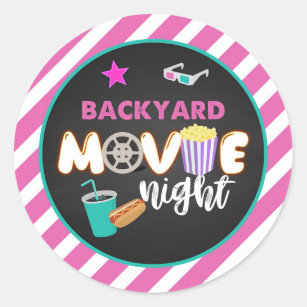 Sticker de nuit pour jardin de cinéma - Fille
