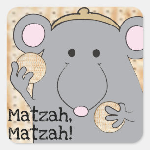 Sticker de Pâques Carré "Matzah Matzah"
