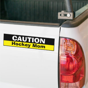 Sticker de pare-chocs - Attention Hockey Maman