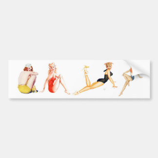 Sticker de pare-chocs classique pour filles à poin