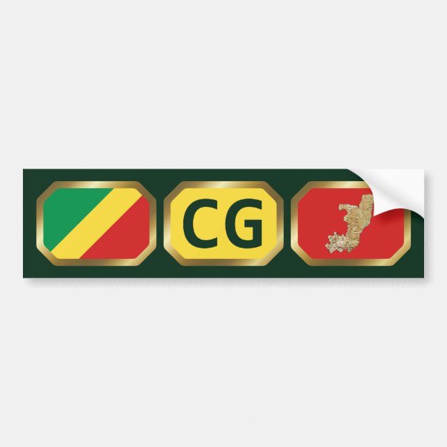 Sticker de pare-chocs Congo-Brazzaville (Devant)