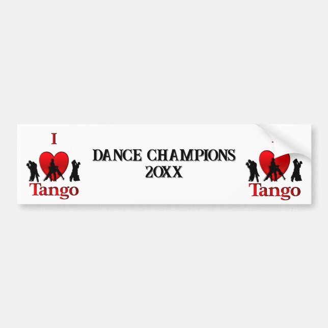 Sticker de pare-chocs de danse des champions de ta (Devant)
