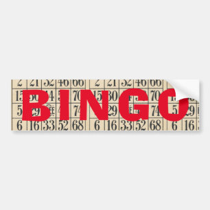 Sticker de pare-chocs de la carte de bingo