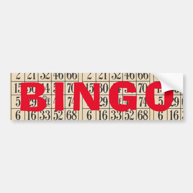 Sticker de pare-chocs de la carte de bingo (Devant)