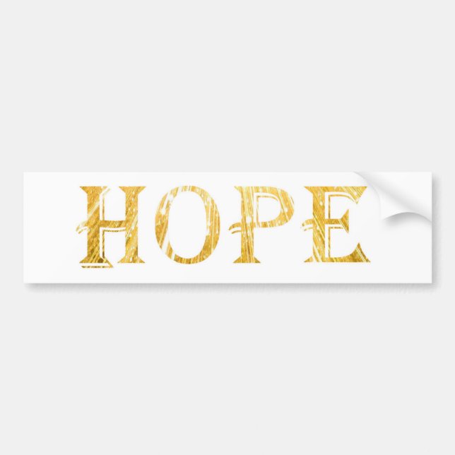 Sticker de pare-chocs de texte Golden Hope (Devant)